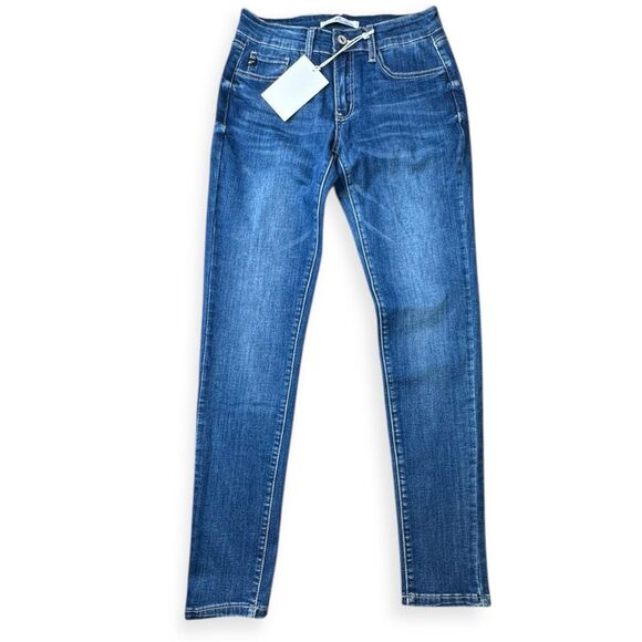 KANCAN Women’s Medium Wash Mid Rise Classic Skinny Jeans Style #KC11214CHD Size - Picture 1 of 7